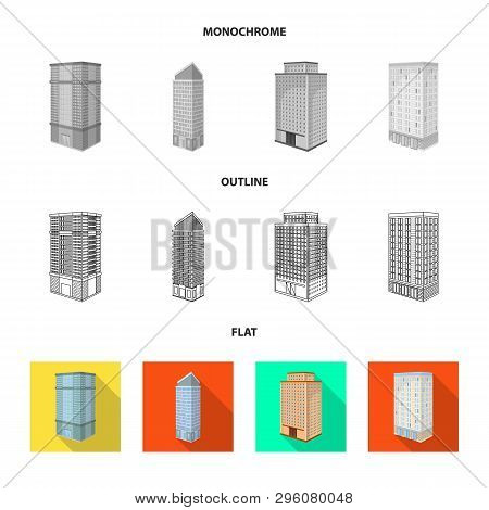 Vector Illustration Of Construction And Building Symbol. Set Of Construction And Estate Vector Icon 
