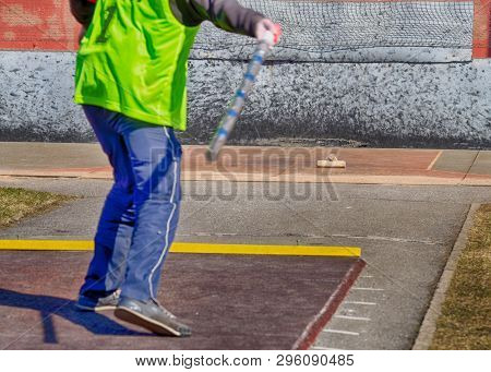 Gorodki - Russian Folk Sports Game. In This Game You Need Specific Distances To Smash Figures Made I