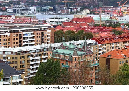 Gothenburg, Sweden - Urban Cityscape With Annedal And Haga Districts.