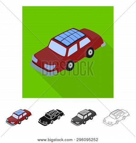 Vector Illustration Of Car  And Electric  Symbol. Set Of Car  And Economy Stock Vector Illustration.