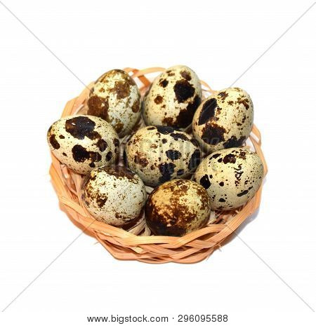 Stock Photo Isolated Collection Of Quail Eggs Isolated On A White Background