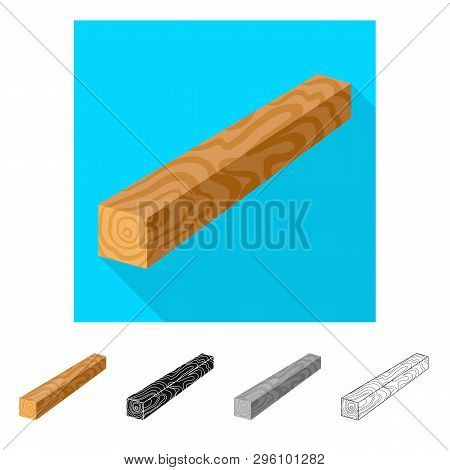 Vector Illustration Of Timber And Piece Logo. Set Of Timber And Section  Stock Vector Illustration.