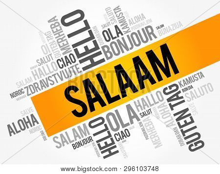 Salaam (hello Greeting In Persian,farsi) Word Cloud In Different Languages Of The World