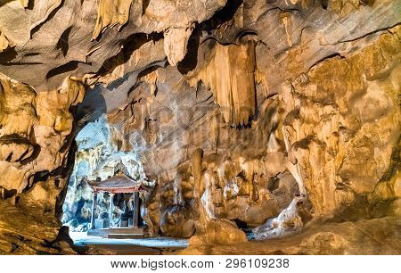 Bich Dong Cave At The Trang An Scenic Area, The Ninh Binh Province Of Vietnam