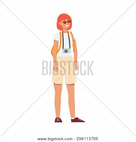 Photographer Woman For Female Diversity Illustration Vector Isolated On White.