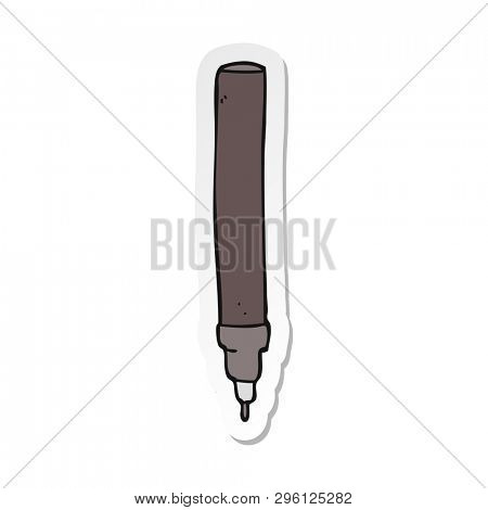 sticker of a cartoon fineliner pen
