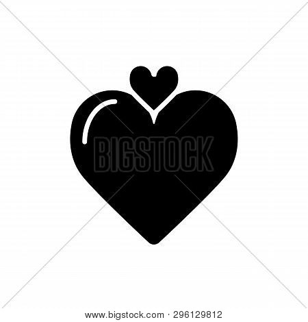 Love Symbol, Heart Linear Icon. Vector Illustration, Eps10. Simple Flat Icon Isolated On White. Soli