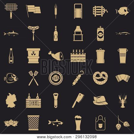 Cold Drink Icons Set. Simple Style Of 36 Cold Drink Icons For Web For Any Design