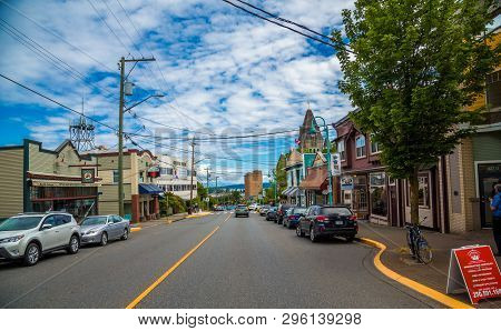 Nanaimo, British Columbia - May 20, 2016: Nanaimo Is A City And Ferry Port On The East Coast Of Vanc