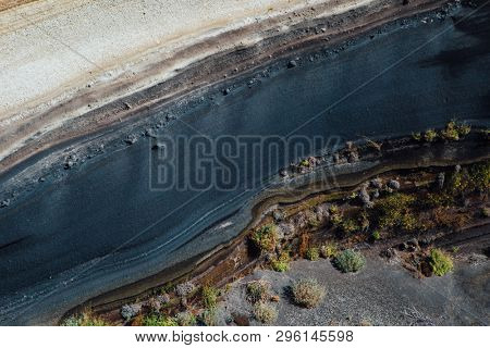 stratum of Earth crust in cross-section, abstract background