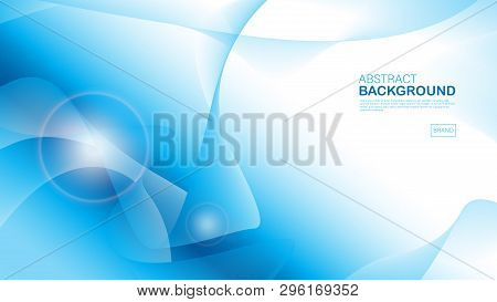 Blue Wave Background, Abstract Texture, Cover Design, Geometric Vector, Graphic, Minimal, Flyer Temp