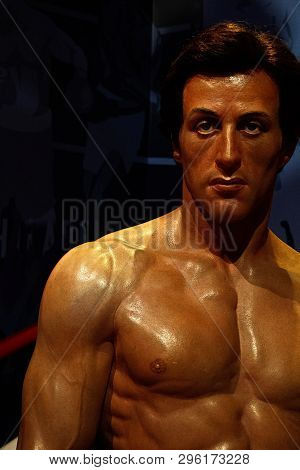 Los Angeles, Usa - Oct 08, 2015: Sylvester Stallone As Rocky Balboa In Madame Tussauds Hollywood Wax