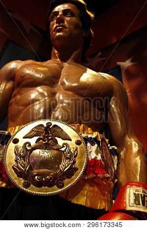 Los Angeles, Usa - Oct 08, 2015: Sylvester Stallone As Rocky Balboa In Madame Tussauds Hollywood Wax
