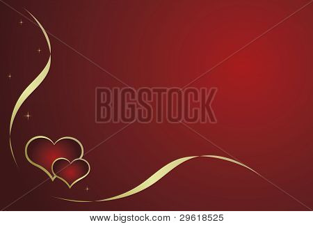 red valentine card
