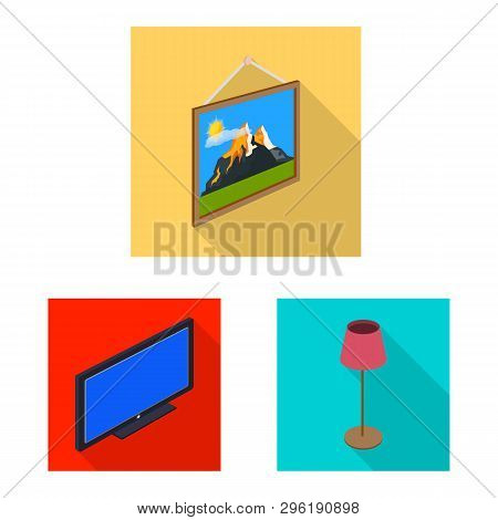 Vector Design Of Bedroom And Room Symbol. Set Of Bedroom And Furniture Stock Vector Illustration.