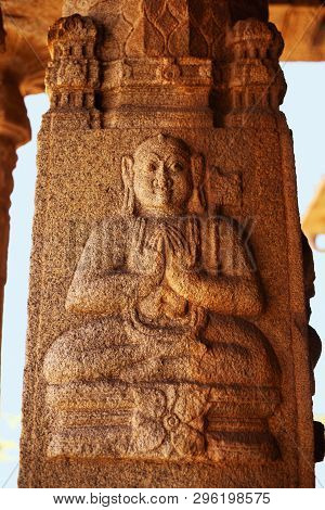 Sculpture Of Lord Buddha At The Vittala Temple, Hampi, Karnataka, India