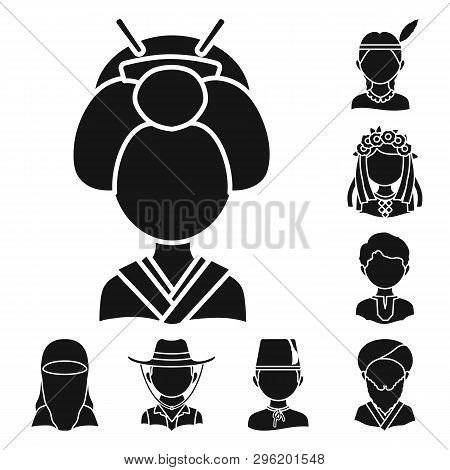 Vector Illustration Of Person And Culture Icon. Set Of Person And Race  Stock Vector Illustration.