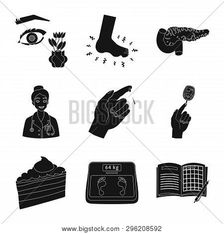 Vector Design Of Healthcare And Medicine Icon. Collection Of Healthcare And Diabetes Stock Symbol Fo
