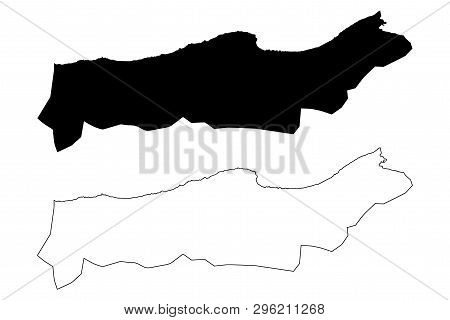 Tipaza Province (provinces Of Algeria, Peoples Democratic Republic Of Algeria) Map Vector Illustrati