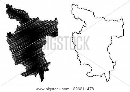 Department Of San Martin (republic Of Peru, Regions Of Peru) Map Vector Illustration, Scribble Sketc