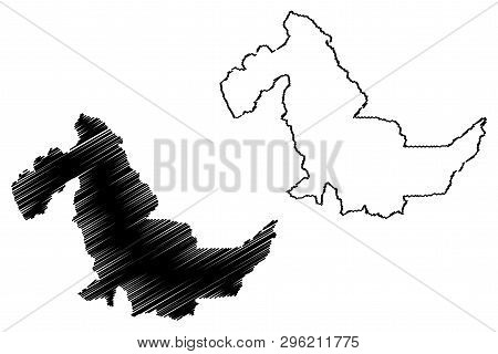 Department Of Ucayali  (republic Of Peru, Regions Of Peru) Map Vector Illustration, Scribble Sketch 