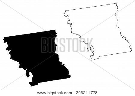 Anderson County, Texas (counties In Texas, United States Of America,usa, U.s., Us) Map Vector Illust