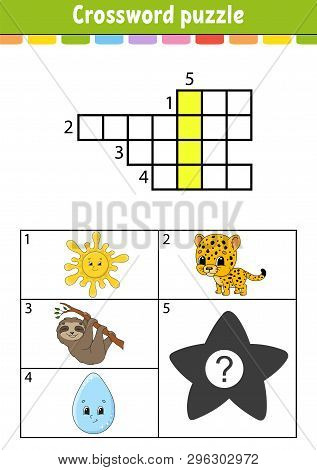 Crossword Puzzle. Education Developing Worksheet. Activity Page For Study English. With Color Pictur