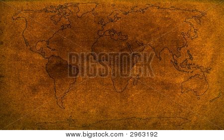 Slovo texturou mapa