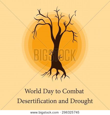 Global Environmental Problems.vector Design Postcards For World Day To Combat Desertification And Dr