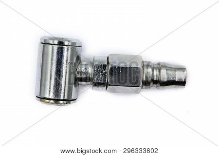 Air Coupling Connector, Pneumatic Fitting Isolated On White Background