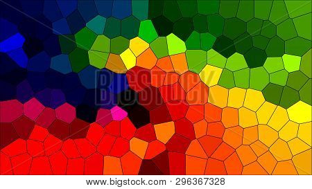 Rainbow Color Geometric Pattern Background Design Effect.