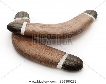 Boomerang Isolated On White Background. 3d Illustration.