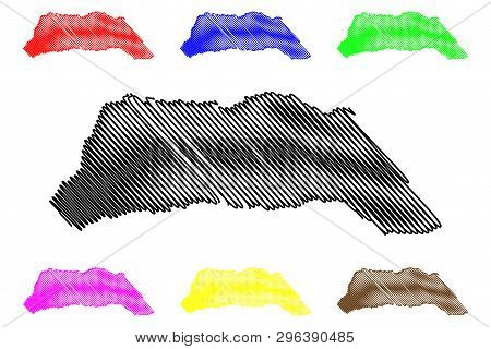 Arauca Department (colombia, Republic Of Colombia, Departments Of Colombia) Map Vector Illustration,