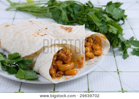 Buritto - traditionele Mexicaanse gerechten