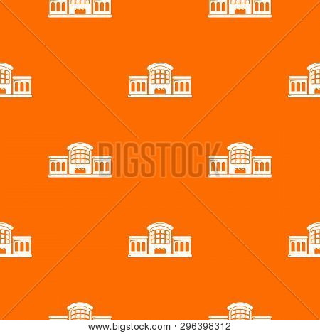 Railway Station Pattern Vector Orange For Any Web Design Best