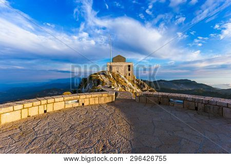 Lovcen Mountains National park at sunset in Montenegro