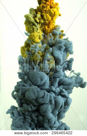 Colorful Ink Drops In Water