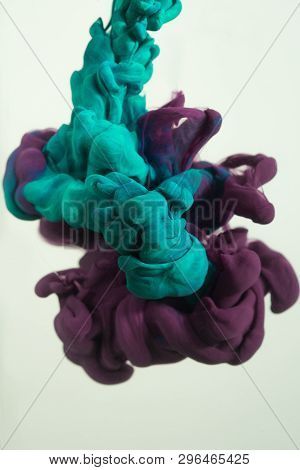 Colorful Ink Drops In Water