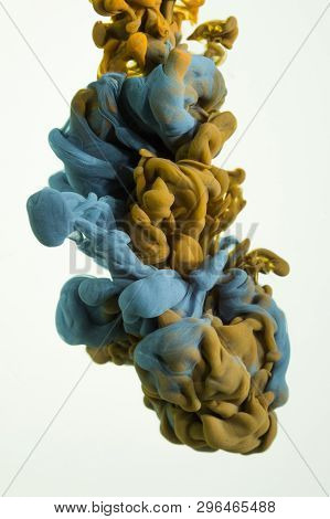 Colorful Ink Drops In Water