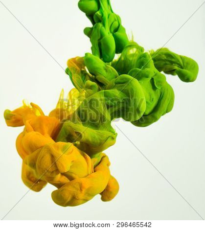 Colorful Ink Drops In Water