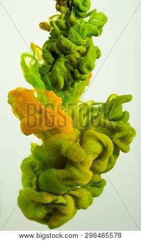 Colorful Ink Drops In Water