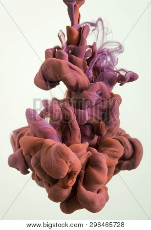 Colorful Ink Drops In Water