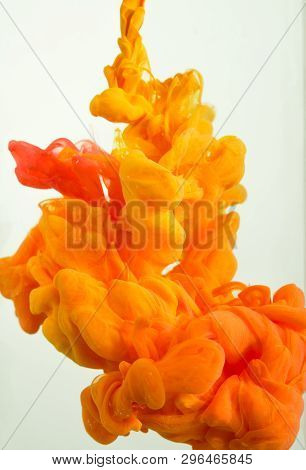 Colorful Ink Drops In Water