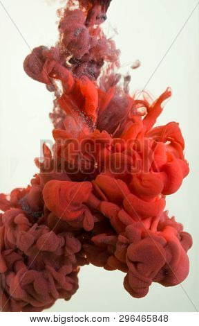 Colorful Ink Drops In Water