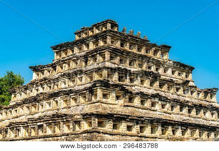 Pyramid Of The Niches At El Tajin Archeological Site, Unesco World Heritage In Mexico