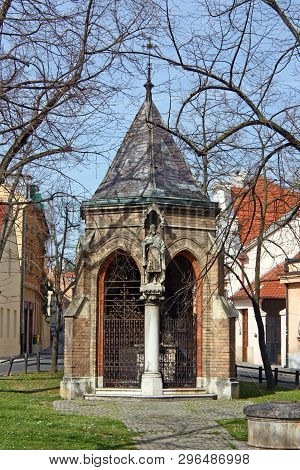 Chapel Of The Holy Cross On The Illyrian Square From 1893.g. In Upper Town In Zagreb, Work By Herman
