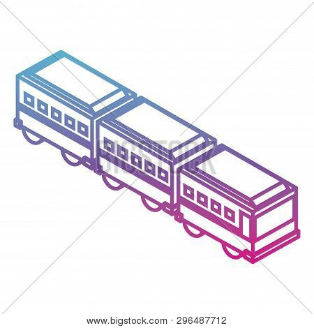 Articulated Bus Transport Isometric Icon Vector Illustration Design
