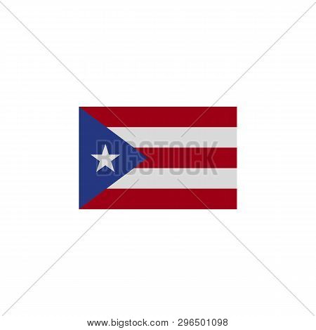 Flag Of Puerto Ricco Colored Icon. Elements Of Flags Illustration Icon. Signs And Symbols Can Be Use