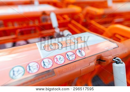 Nuremberg / Germany - April 7, 2019: Obi Branch On A German Do It Yourself Obi Market In Nuremberg.