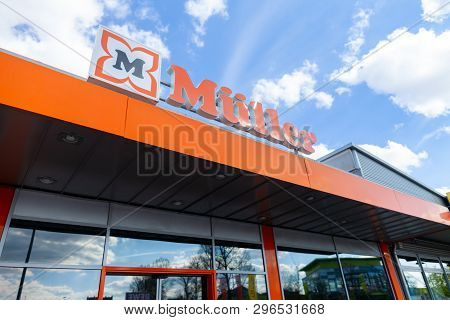 Nuremberg / Germany - April 7, 2019: Mueller Branch On A Mueller Drugstore In Nuremberg